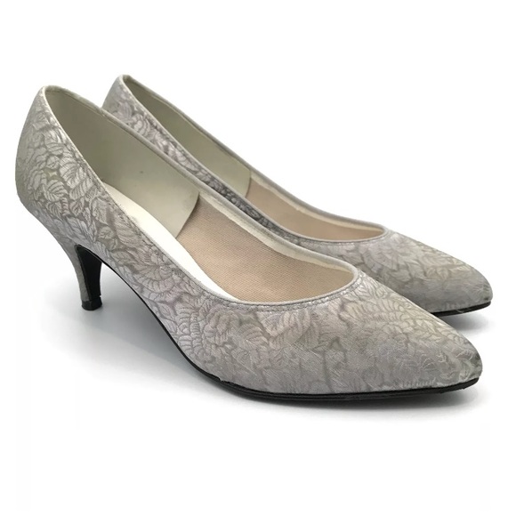 peacocks silver shoes